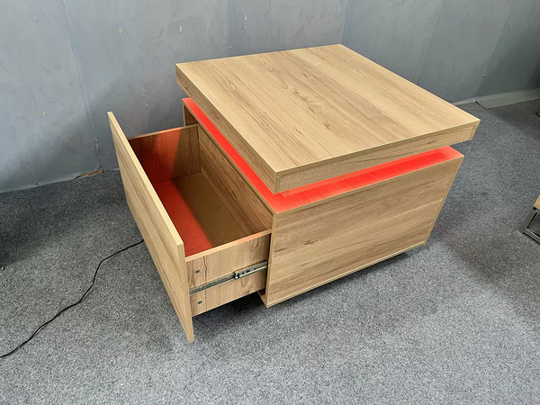 LED wooden bedside table