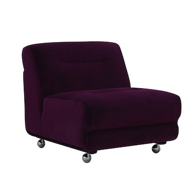 单人休闲沙发（深红色）