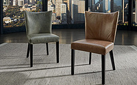 Minimalist leather dining chair