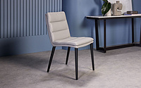 Leather minimalist cool toned chair
