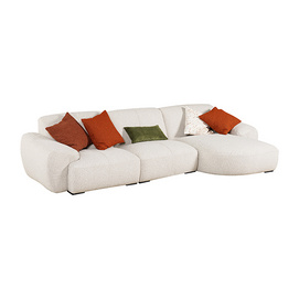 White Sectional Sofa--FYF001