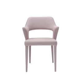 Stylish Curved Upholstered Dining Chair