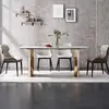 Light luxury western dining table and chairs set for home living room small household