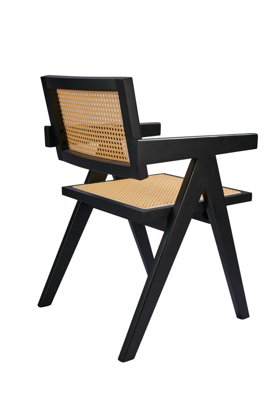 Rubber Wood Dining Chairs With Armrests
