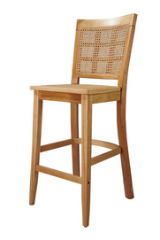 Rubber Wood Backback Bar Chair