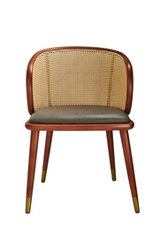 Knitting Rattan Leisure Dining Chair With PE Vine