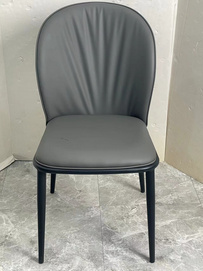 Luxury gray PU Leather restaurant Chair