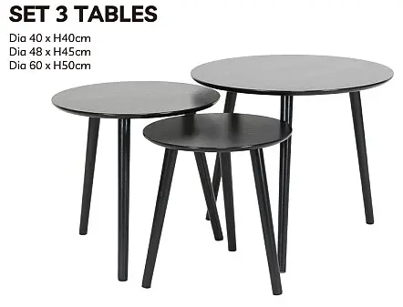 set 3 table