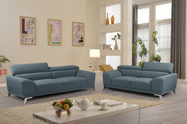 Gray Green leather sofa