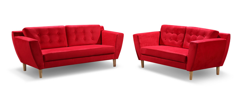 Red Fabric Sofa