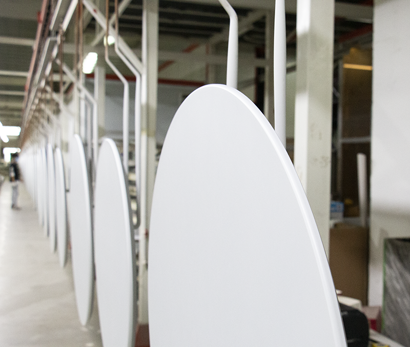 Factory supply durable eco-friendly powder coated MDF round coffee table top