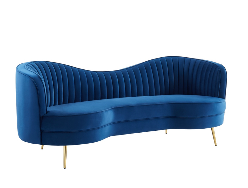 3 Seater Blue Sofa