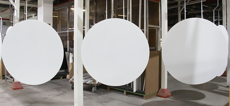 Factory supply durable eco-friendly powder coated MDF round coffee table top