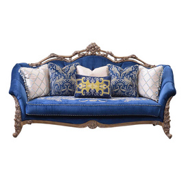 Blue Classical Sofa Set