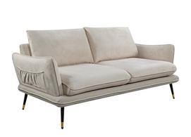 2 Seater White Sofa With Armrest