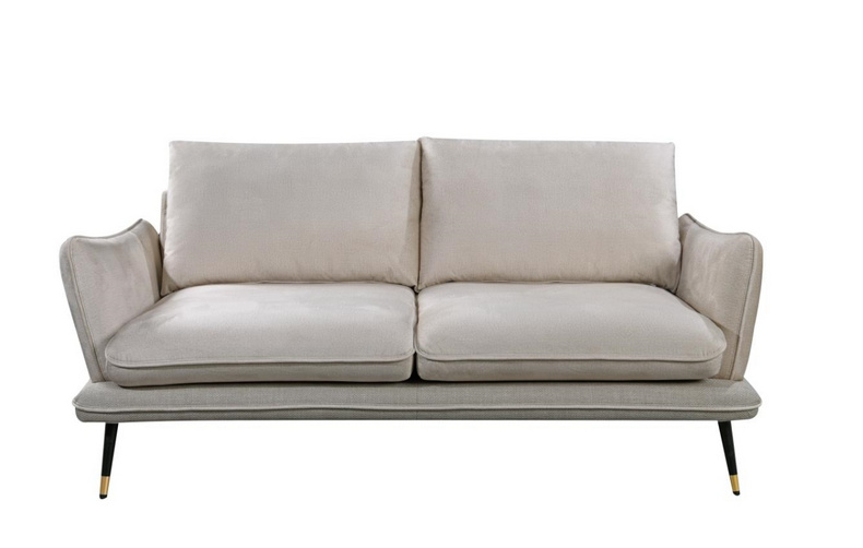 2 Seater White Sofa With Armrest