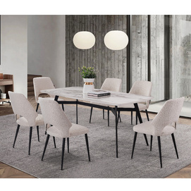 Factory Supply Customized Size Modern Luxury Dining Table Ceramic Dining Table
