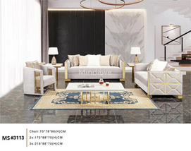 Modern Light Luxury Sofa Set With Metal Frame