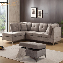 Reversible sofa with ottoman