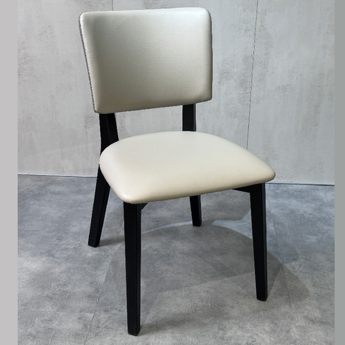 Wooden Home Hotel Dining Chair Faux Leather Upholstery Lounge Leisure Seat