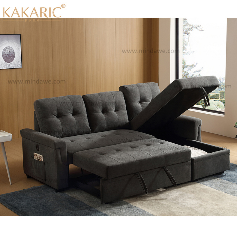 Reversible sofa with storage