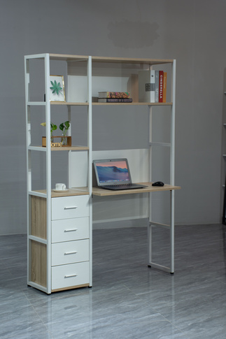 workstation with hutch & cabinet