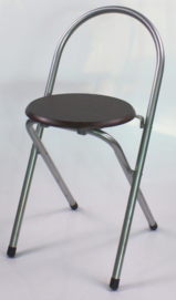 Simple and portable folding metal chair