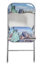 Printed folding chair Folding chair with back