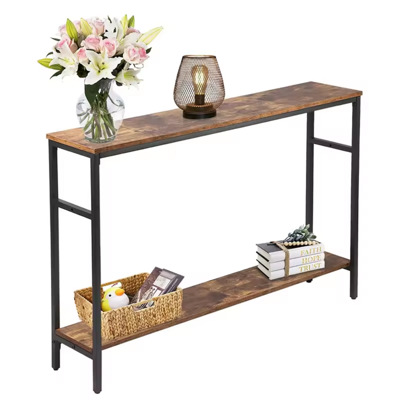 Adjustable DIY Home Furniture Entrance Table Console  Hall Reception Wood Entryway