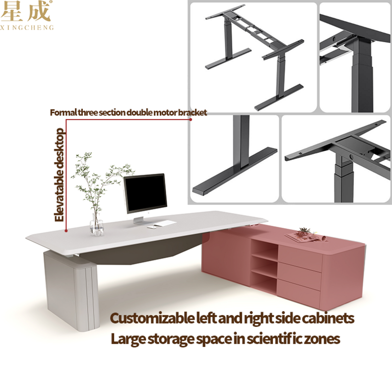 MDF mood Lifting big boss desk Environmentally friendly board