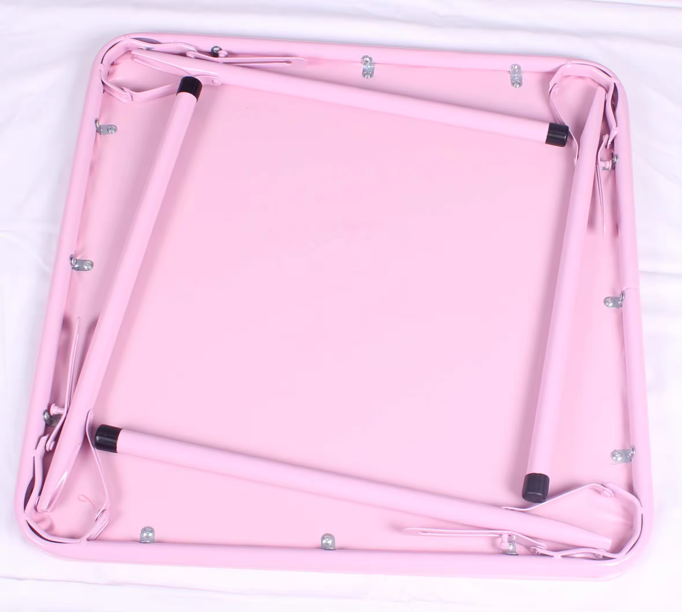 Modern pink chair study table OEM foldable metal kids study table and chair set