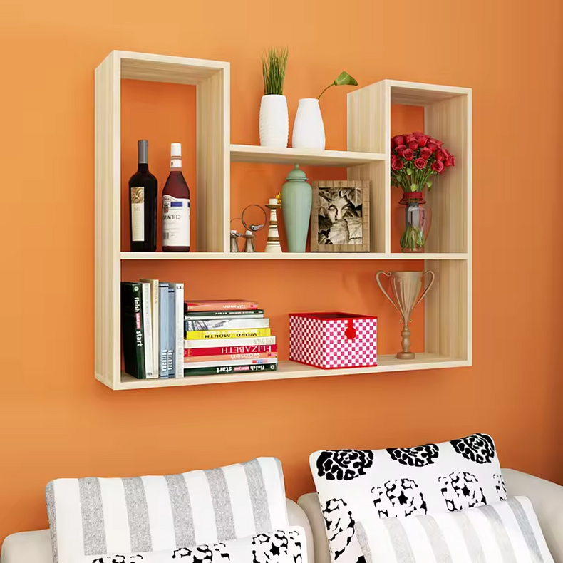 Manufacturer Supply Wooden Floating Shelves Book Storage Decor Mount Living Room Furniture