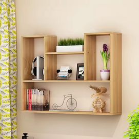 Manufacturer Supply Wooden Floating Shelves Book Storage Decor Mount Living Room Furniture