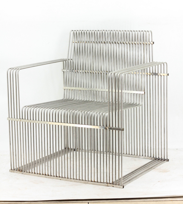 Stainless steel armchair