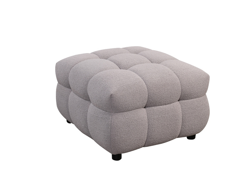 Gray Fabric Ottoman