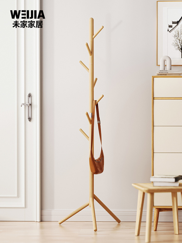 5A Solid Bamboo Coat Rack Coat Tree