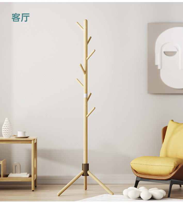 5A Solid Bamboo Coat Rack Coat Tree