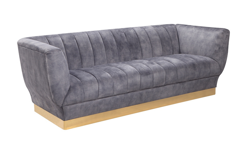 3 Seater Sofa With Wood Frame Leg