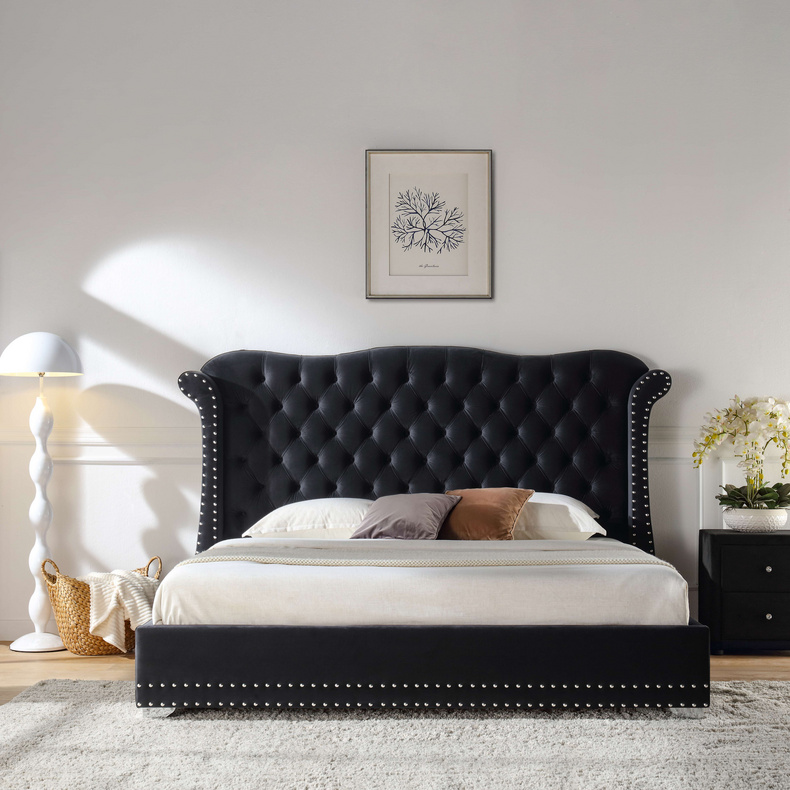 king upholstered bed