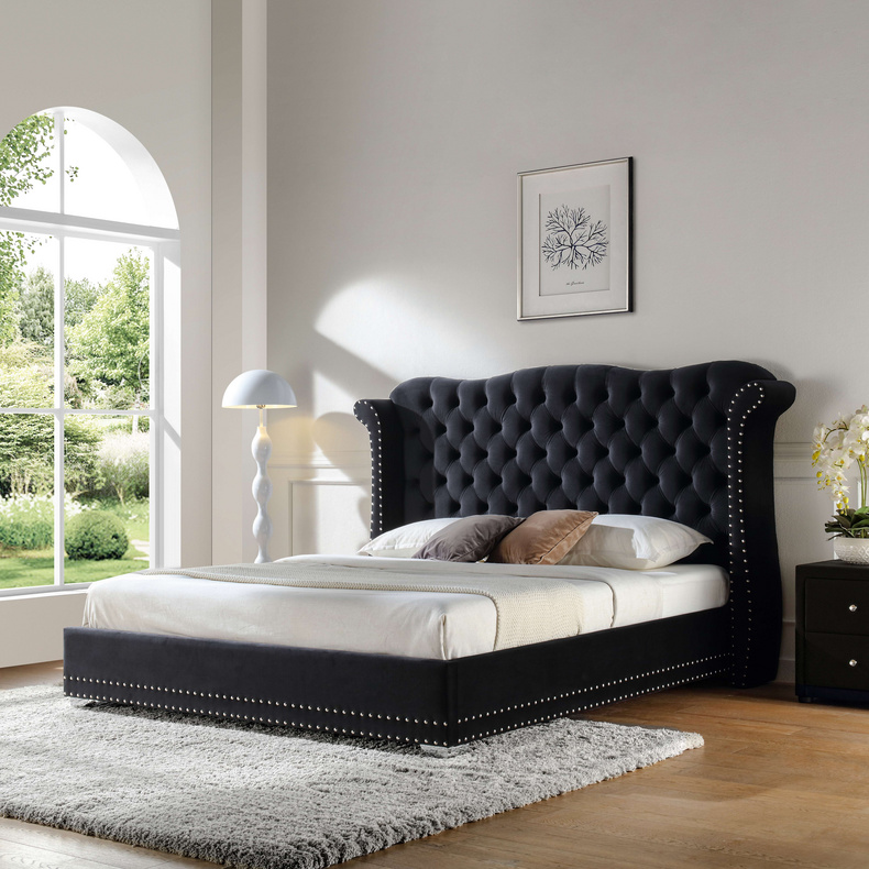 king upholstered bed