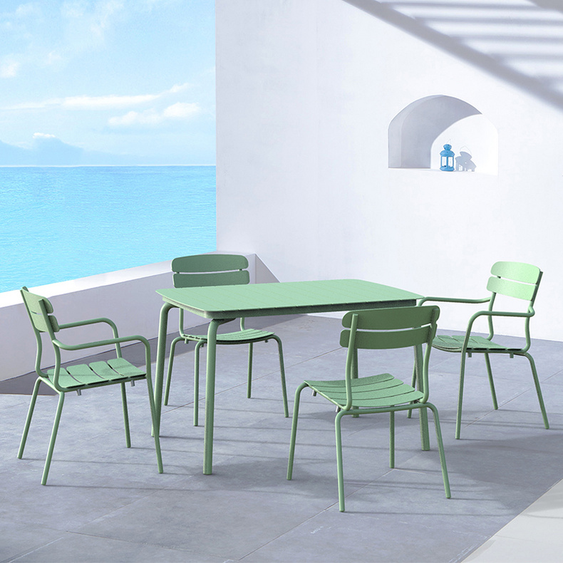 Aluminum alloy outdoor furniture tables and chairs