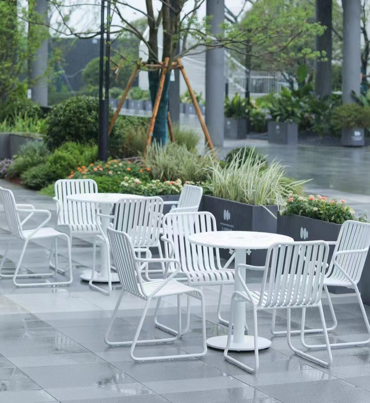 Aluminum alloy outdoor furniture tables and chairs