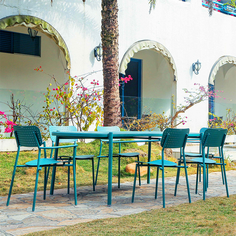 Aluminum alloy outdoor furniture tables and chairs