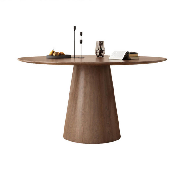 Nordic style wooden round dining table