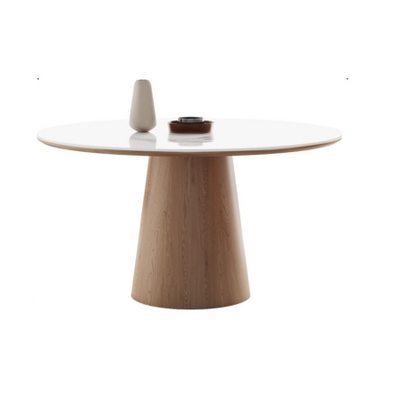 Nordic style wooden round dining table