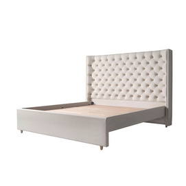 Velvet luxury double size upholstered bed frame