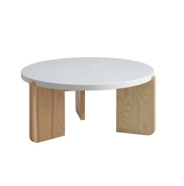 Nordic style solid wood marble top coffee table