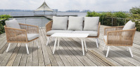 Big Dili  alum rattan sofa 4 pcs set-K/D