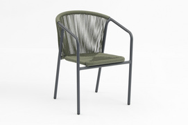 Charlotte Alum Arm Rattan Chair