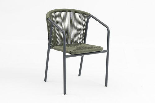 Charlotte Alum Arm Rattan Chair